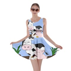 Friends Not Food - Cute Pig And Chicken Skater Dress by Valentinaart