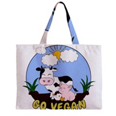 Friends Not Food - Cute Pig And Chicken Zipper Mini Tote Bag by Valentinaart