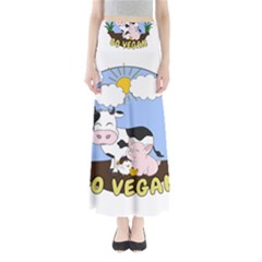 Friends Not Food - Cute Pig And Chicken Full Length Maxi Skirt by Valentinaart