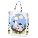 Friends Not Food - Cute Pig and Chicken Giant Grocery Zipper Tote View1