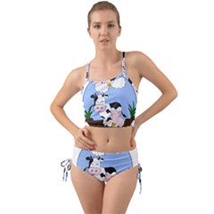 Friends Not Food - Cute Pig And Chicken Mini Tank Bikini Set