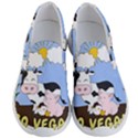 Friends Not Food - Cute Pig and Chicken Men s Lightweight Slip Ons View1