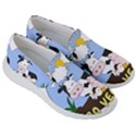 Friends Not Food - Cute Pig and Chicken Men s Lightweight Slip Ons View3