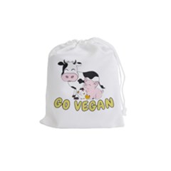 Friends Not Food - Cute Pig And Chicken Drawstring Pouches (medium) 