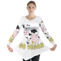 Friends Not Food - Cute Pig and Chicken Long Sleeve Tunic  View1