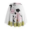 Friends Not Food - Cute Pig and Chicken Mini Flare Skirt View2