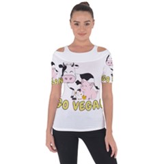 Friends Not Food - Cute Pig And Chicken Short Sleeve Top by Valentinaart