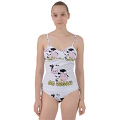 Friends Not Food - Cute Pig And Chicken Sweetheart Tankini Set by Valentinaart