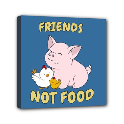 Friends Not Food - Cute Pig And Chicken Canvas Travel Bag by Valentinaart