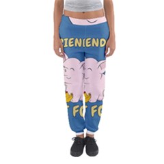 Friends Not Food - Cute Pig And Chicken Women s Jogger Sweatpants by Valentinaart