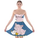 Friends Not Food - Cute Pig and Chicken Strapless Bra Top Dress View1