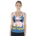 Friends Not Food - Cute Pig and Chicken Racer Back Sports Top View1