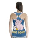 Friends Not Food - Cute Pig and Chicken Racer Back Sports Top View2