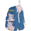 Friends Not Food - Cute Pig and Chicken Foldable Lightweight Backpack View4