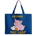 Friends Not Food - Cute Pig and Chicken Zipper Mini Tote Bag View1