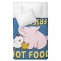 Friends Not Food - Cute Pig and Chicken Duvet Cover Double Side (Single Size) View1