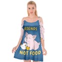 Friends Not Food - Cute Pig and Chicken Cutout Spaghetti Strap Chiffon Dress View1