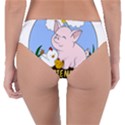 Friends Not Food - Cute Pig and Chicken Reversible Classic Bikini Bottoms View4