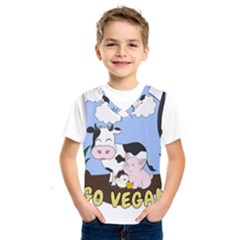 Friends Not Food - Cute Cow, Pig And Chicken Kids  Sportswear by Valentinaart