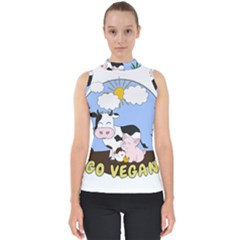 Friends Not Food - Cute Cow, Pig And Chicken Shell Top