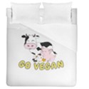 Friends Not Food - Cute Cow, Pig and Chicken Duvet Cover (Queen Size) View1