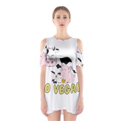 Friends Not Food - Cute Cow, Pig And Chicken Shoulder Cutout One Piece by Valentinaart