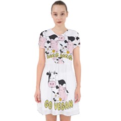 Friends Not Food - Cute Cow, Pig And Chicken Adorable In Chiffon Dress by Valentinaart