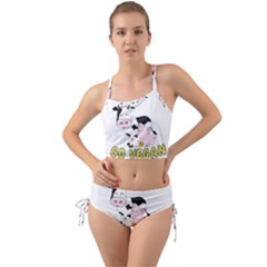 Friends Not Food - Cute Cow, Pig And Chicken Mini Tank Bikini Set