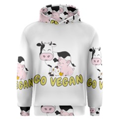 Friends Not Food - Cute Cow, Pig And Chicken Men s Overhead Hoodie by Valentinaart