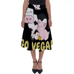 Friends Not Food - Cute Cow, Pig And Chicken Perfect Length Midi Skirt by Valentinaart