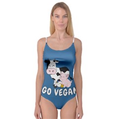 Friends Not Food - Cute Cow, Pig And Chicken Camisole Leotard  by Valentinaart