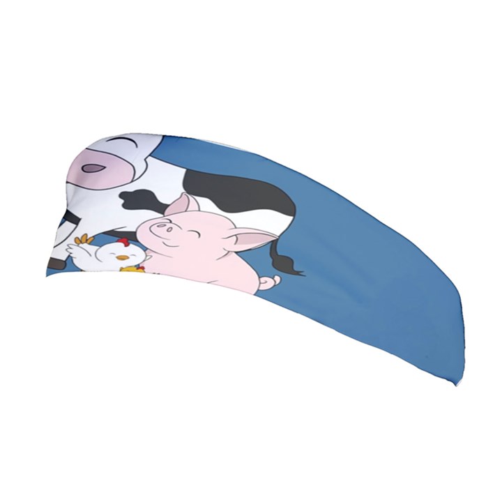 Friends Not Food - Cute Cow, Pig and Chicken Stretchable Headband