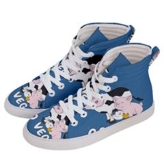 Friends Not Food - Cute Cow, Pig And Chicken Men s Hi-top Skate Sneakers by Valentinaart