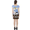 Friends Not Food - Cute Cow Short Sleeve Skater Dress View2