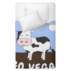 Friends Not Food - Cute Cow Duvet Cover Double Side (single Size) by Valentinaart