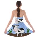 Friends Not Food - Cute Cow Strapless Bra Top Dress View2