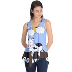 Friends Not Food - Cute Cow Sleeveless Tunic by Valentinaart