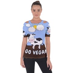 Friends Not Food - Cute Cow Short Sleeve Top by Valentinaart