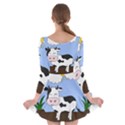 Friends Not Food - Cute Cow Long Sleeve Skater Dress View2