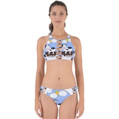 Friends Not Food - Cute Cow Perfectly Cut Out Bikini Set by Valentinaart