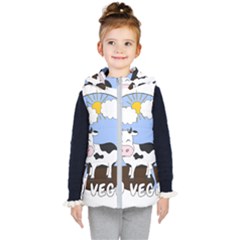 Friends Not Food - Cute Cow Kid s Puffer Vest