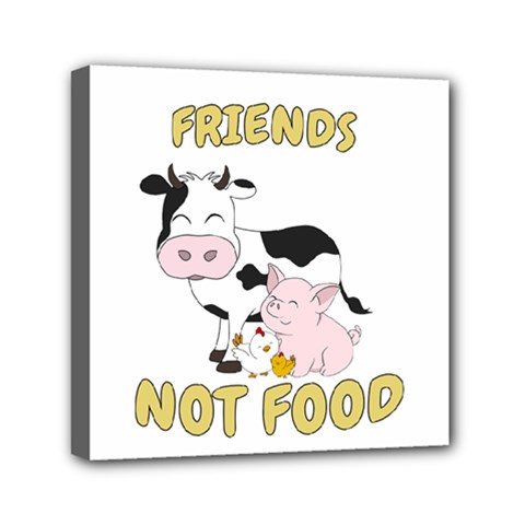 Friends Not Food - Cute Cow, Pig And Chicken Canvas Travel Bag by Valentinaart