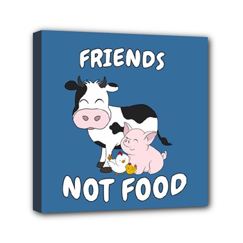 Friends Not Food - Cute Cow, Pig and Chicken Canvas Travel Bag