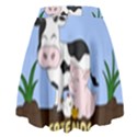 Friends Not Food - Cute Cow, Pig and Chicken High Waist Skirt View2