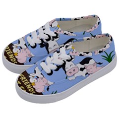 Friends Not Food - Cute Cow, Pig And Chicken Kids  Classic Low Top Sneakers