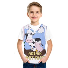 Friends Not Food - Cute Cow, Pig And Chicken Kids  Sportswear by Valentinaart