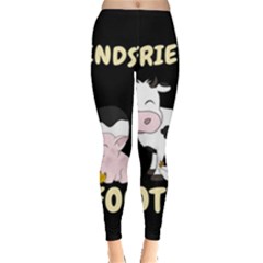 Friends Not Food - Cute Cow, Pig And Chicken Leggings  by Valentinaart