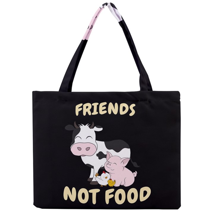 Friends Not Food - Cute Cow, Pig and Chicken Mini Tote Bag