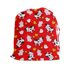 The Farm Pattern Drawstring Pouches (xxl) by Valentinaart