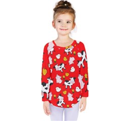 The Farm Pattern Kids  Long Sleeve Tee